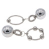 MenSteel Anneau en métal avec 1 boule Weight Hanger 90g